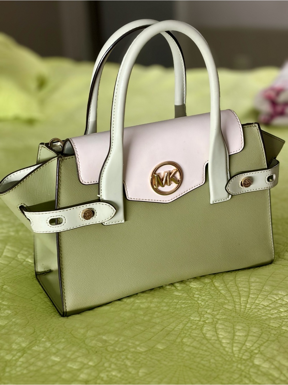 Michael Kors light green purse